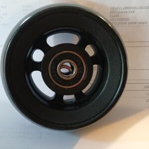 Roue 3" en fibre, noir, 75 x 34 mm, bandage noir, moyeu ø8 x 25 mm